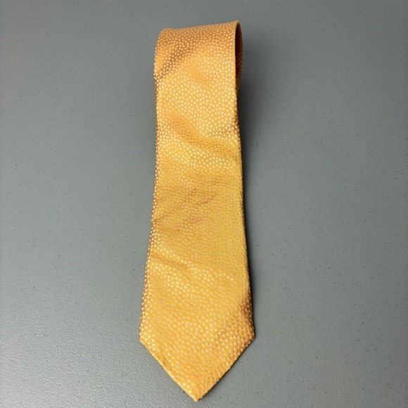 Ted Baker London Men's Neck Tie 100% Silk Orange/Yellow/Gold Tone - Picture 1 of 7